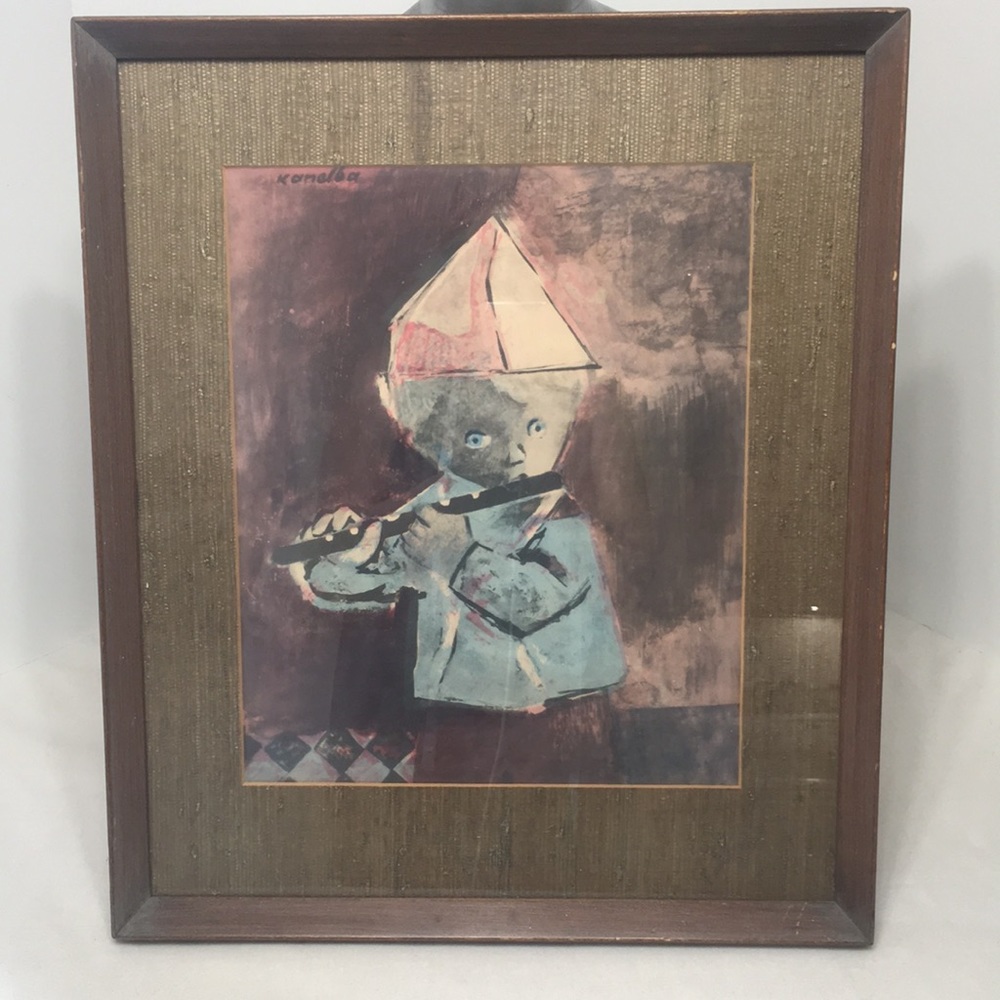 Moses Raymond Kanelba The Little Musician print rare